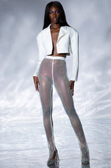 FIFTH AVE CROP RHINESTONE BLAZER