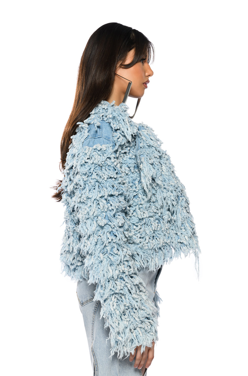 FIRST CLASS FRINGE DENIM JACKET