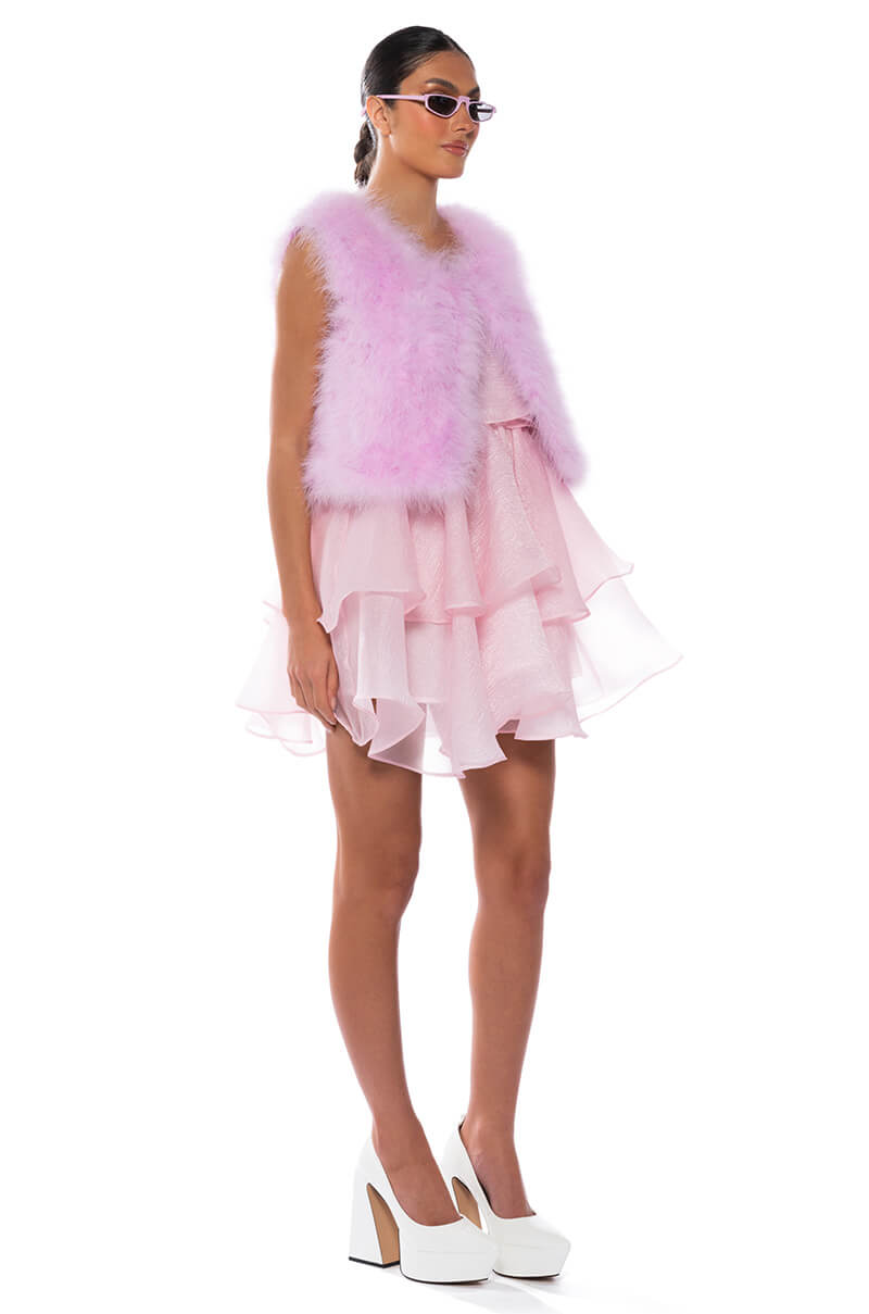 THE QUINN SPRING FEATHER VEST