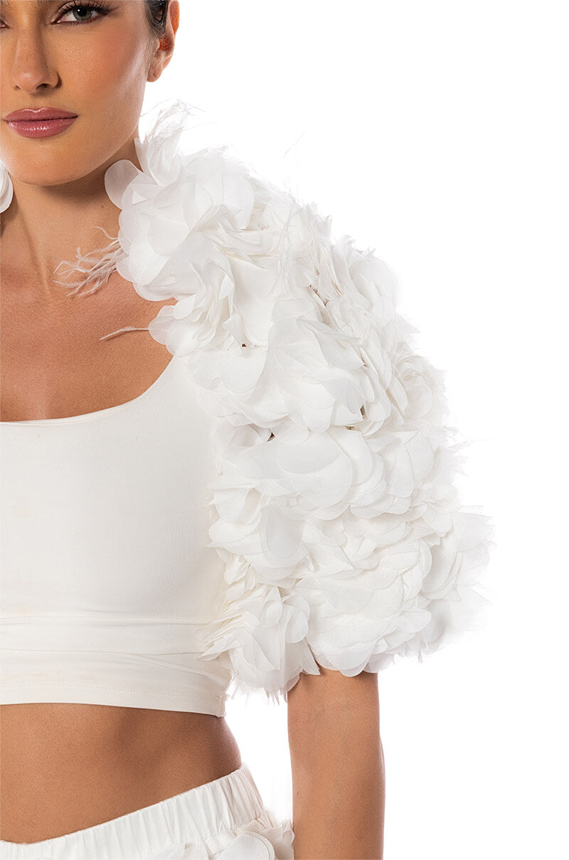 FLOWER HALF JACKET SHRUG