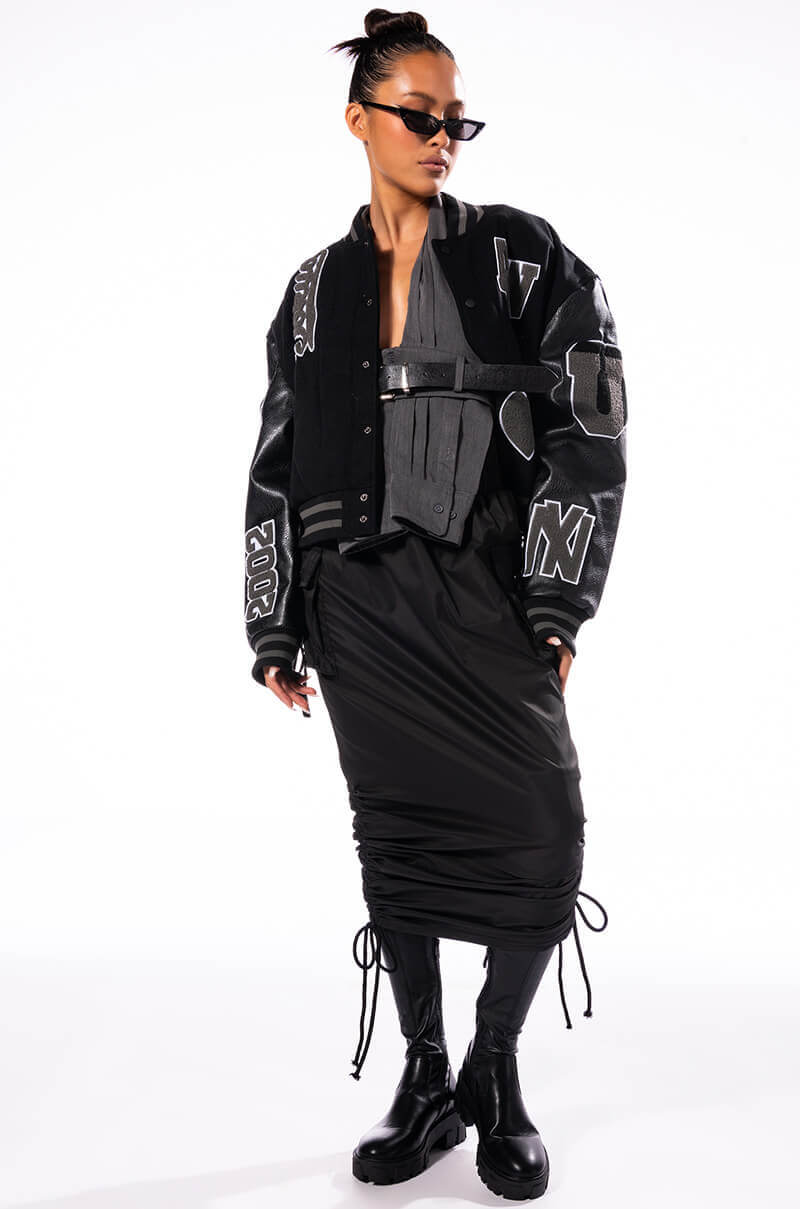 MIX IT UP DRAWSTRING MAXI SKIRT