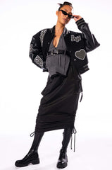 MIX IT UP DRAWSTRING MAXI SKIRT