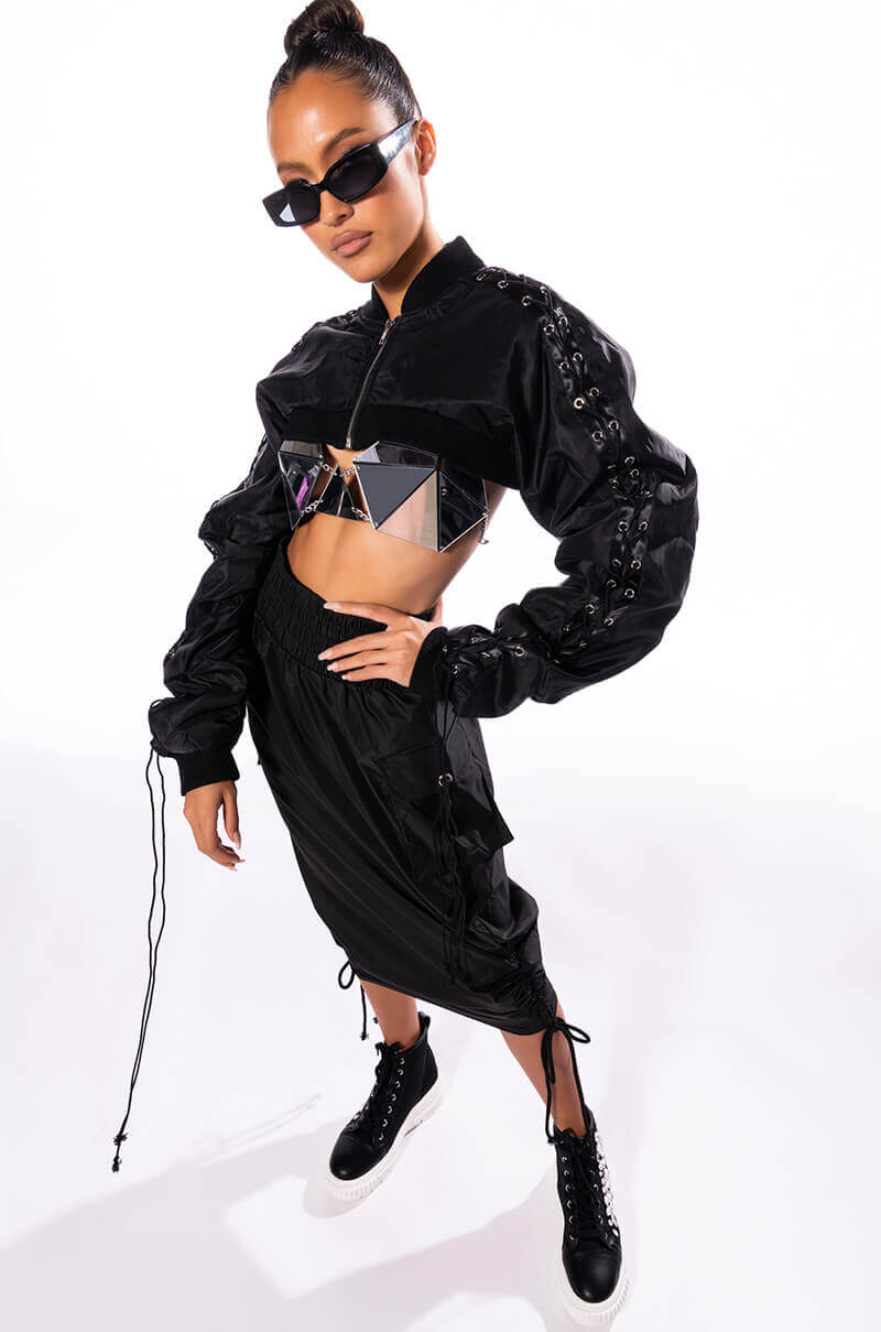 MIX IT UP DRAWSTRING MAXI SKIRT