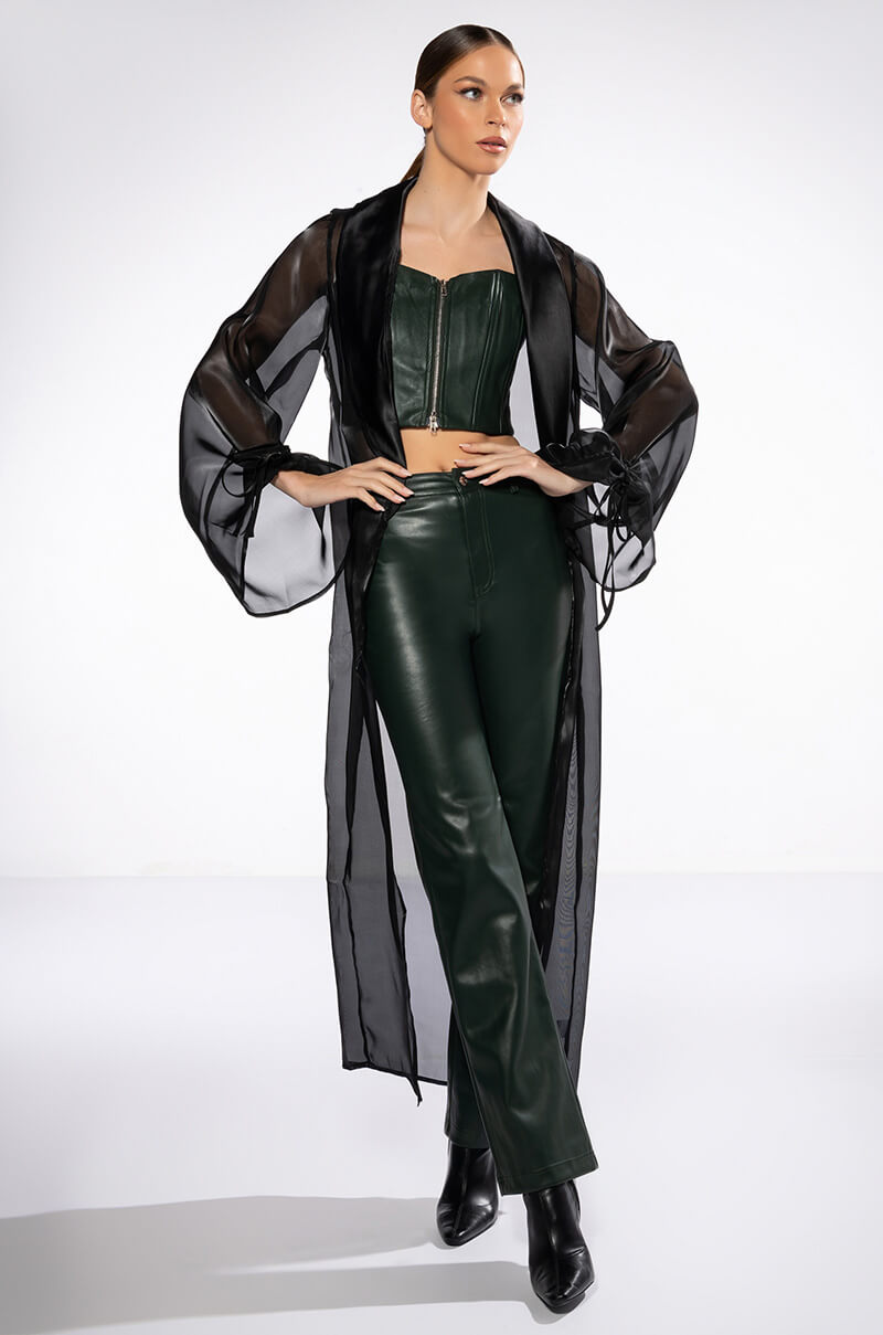 FOR ONCE MESH LONG DUSTER