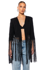 FRINGED UP BLAZER