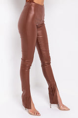 FULL OF SECRETS VEGAN LEATHER TROUSER