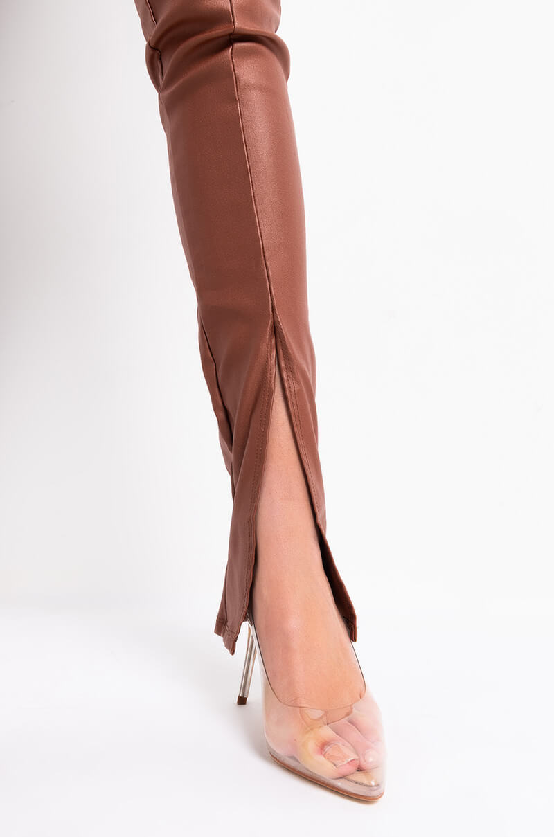 FULL OF SECRETS VEGAN LEATHER TROUSER