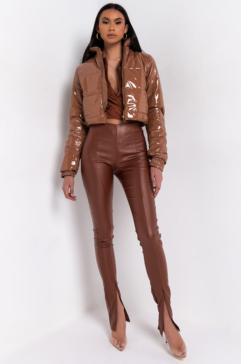 FULL OF SECRETS VEGAN LEATHER TROUSER