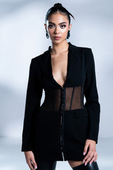 BEIBS IN THE TRAP CORSET BLAZER