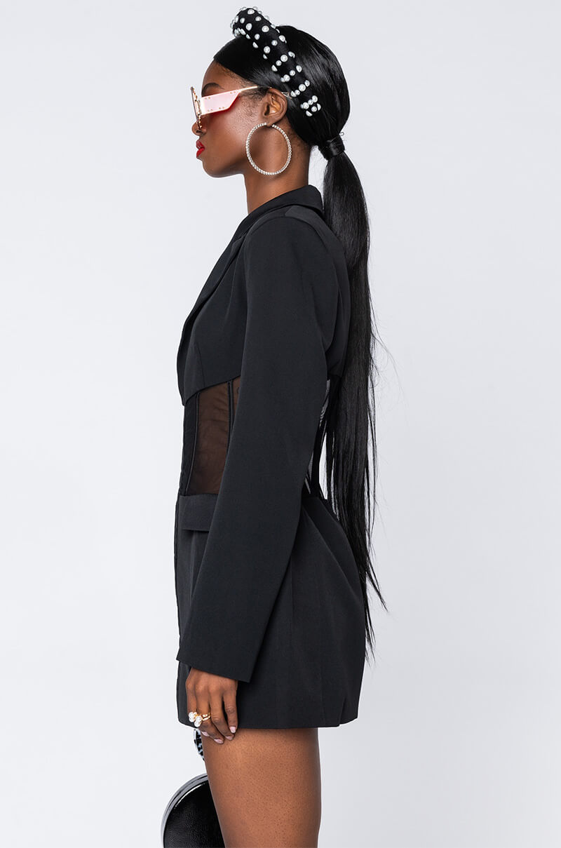 BEIBS IN THE TRAP CORSET BLAZER