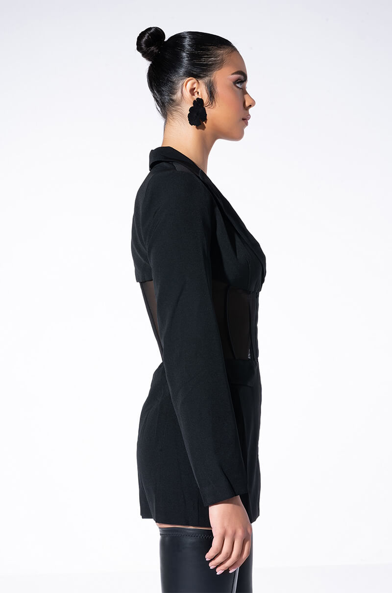 BEIBS IN THE TRAP CORSET BLAZER