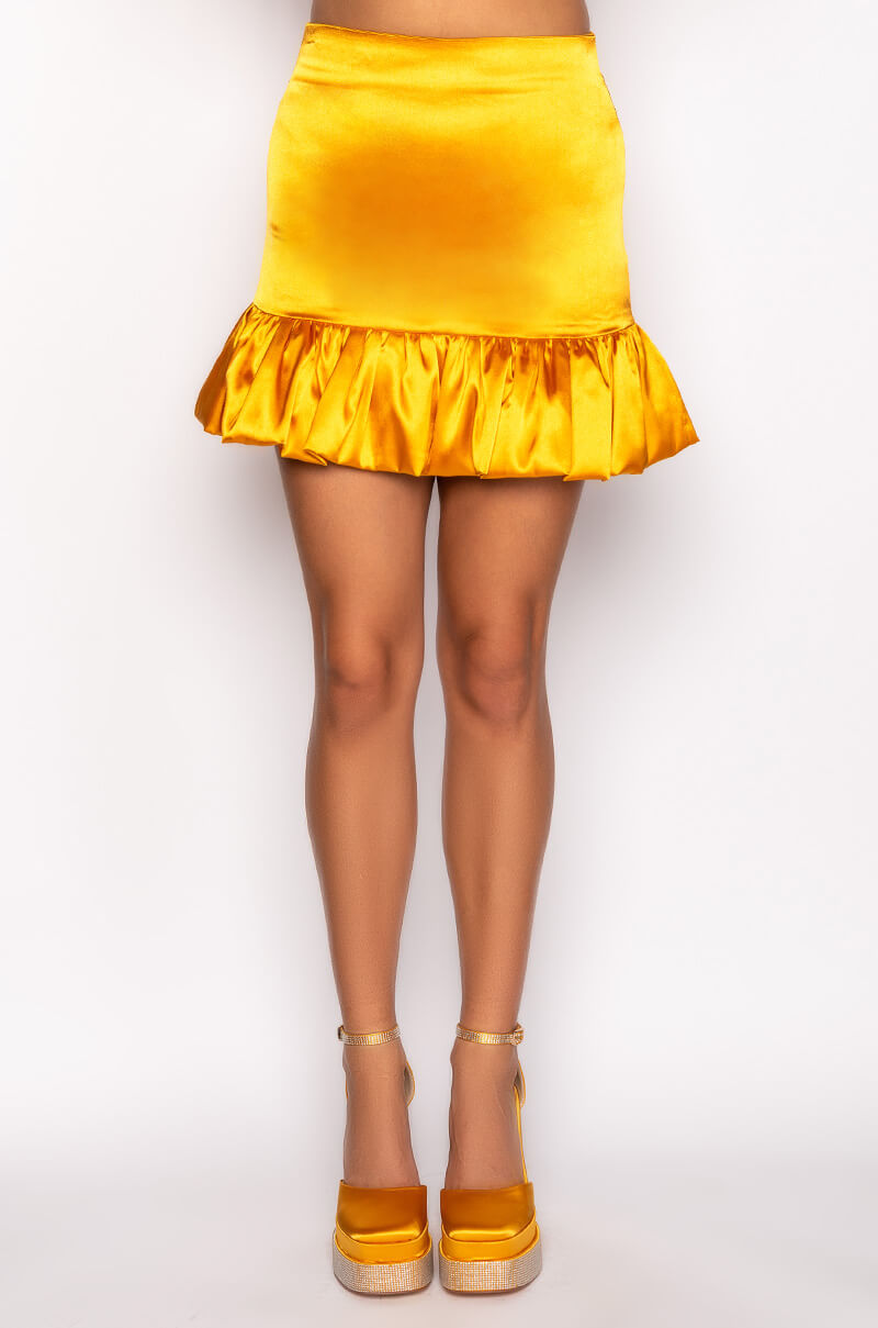 GOLDEN HOUR BUBBLE MINI SKIRT
