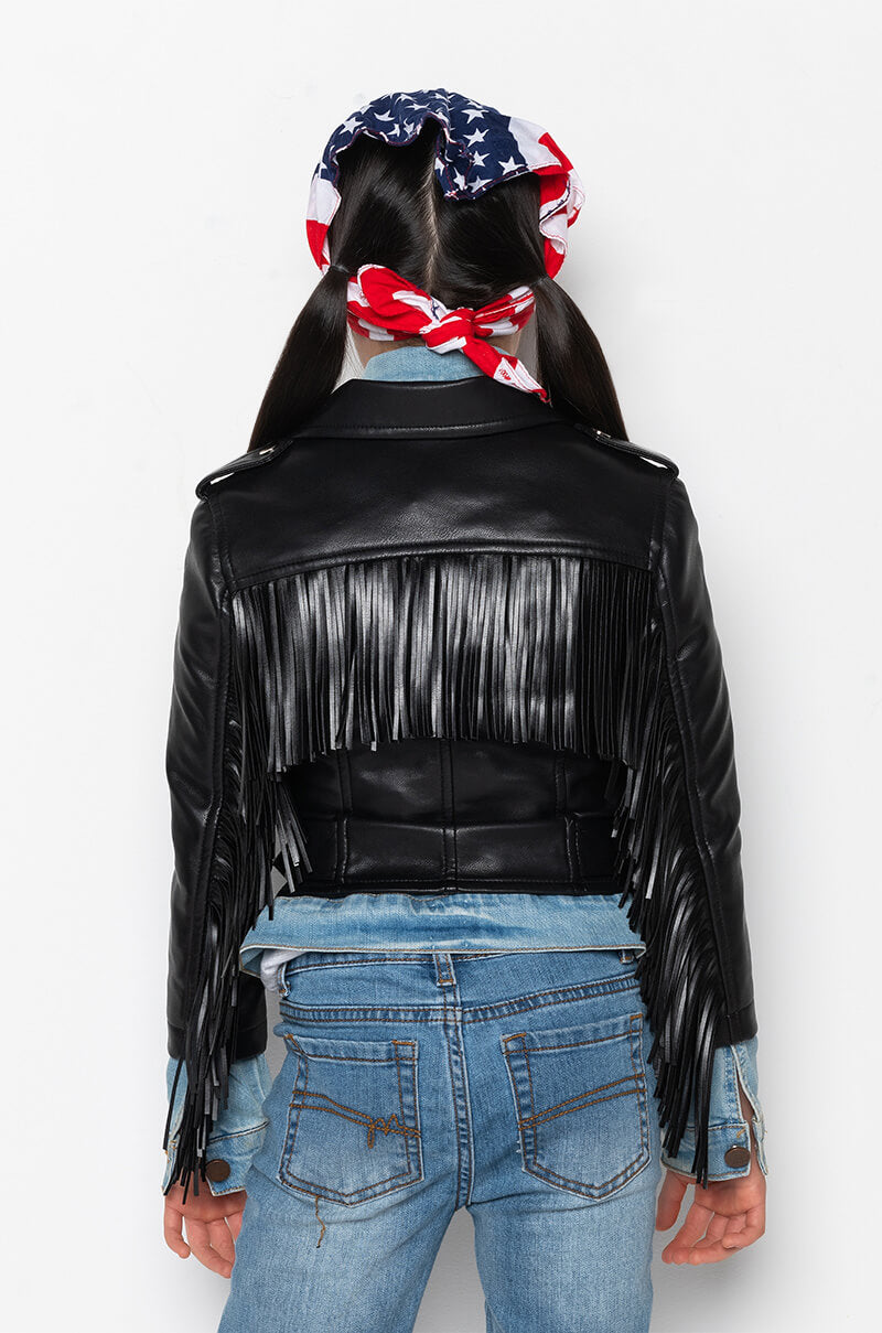 GOT IT FROM MY MAMA FRINGE MOTO JACKET