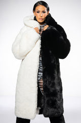 HALF HALF BDUBS FAUX FUR COAT