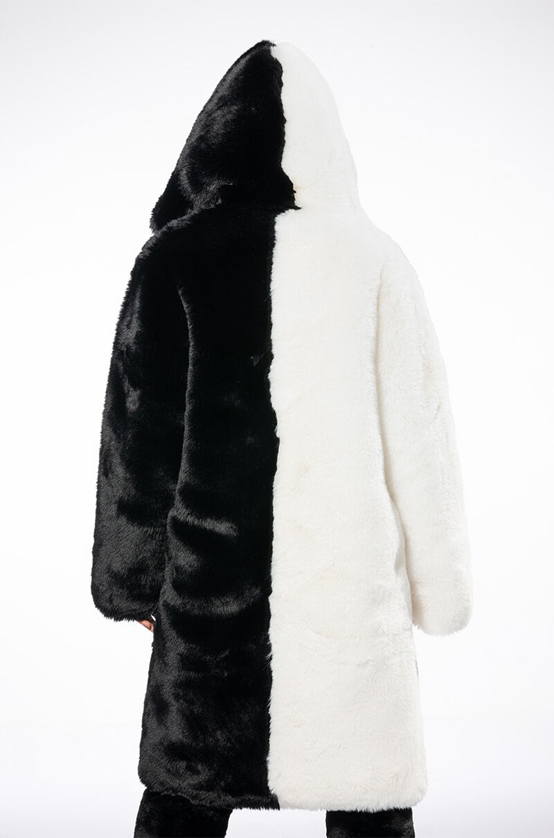 HALF HALF BDUBS FAUX FUR COAT