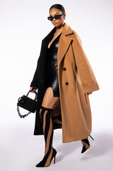 HALF HALF WOOL LIKE TRENCH