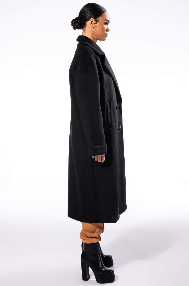 HALF HALF WOOL LIKE TRENCH