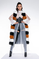 HITCHED SHEER CHIFFON TRENCH