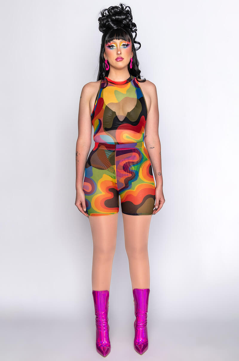 I AM ME MESH BIKER SHORT