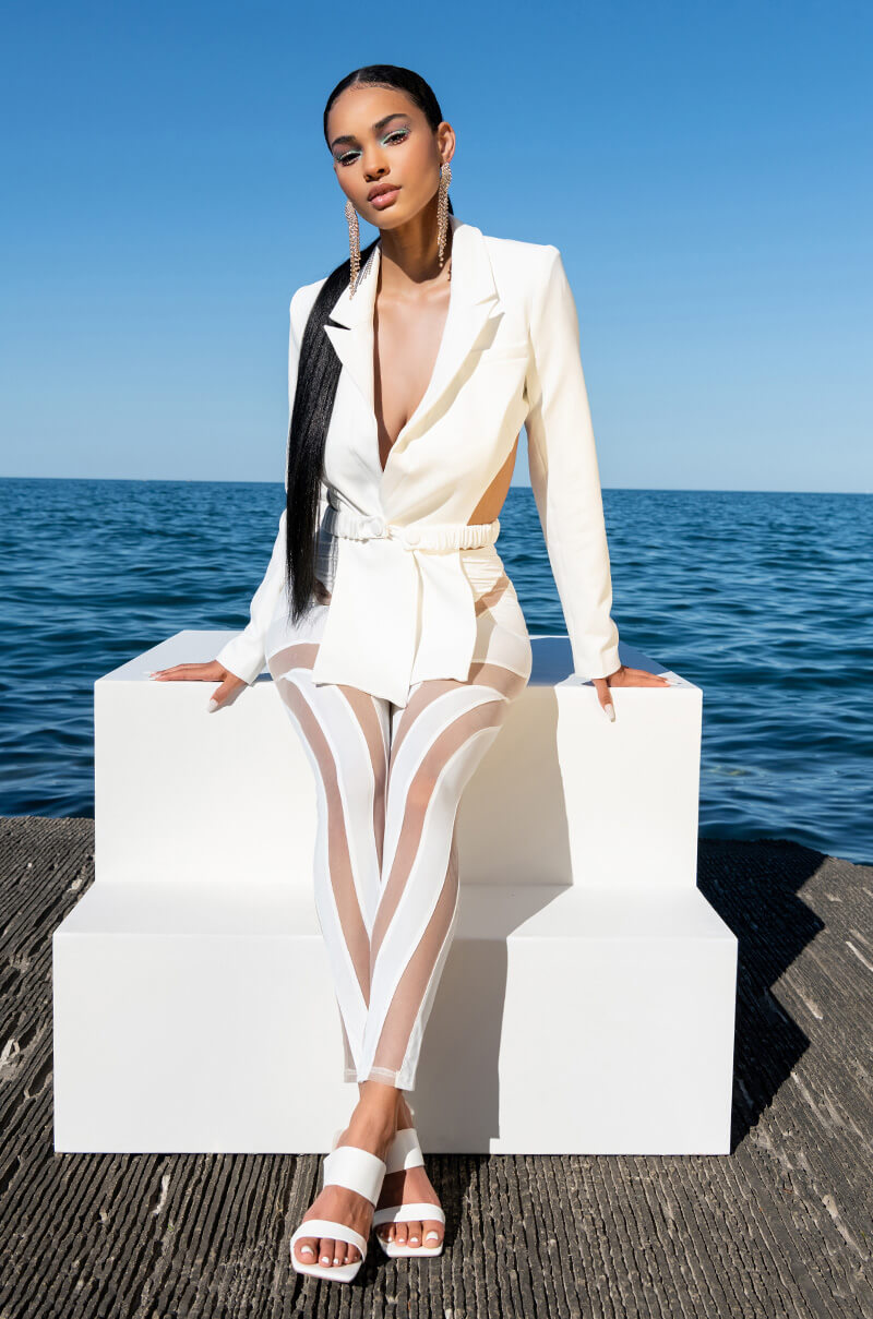 IN LOVE FOREVER OPEN BACK BLAZER