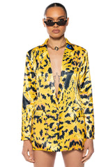 INTO THE WILD PRINTED SATIN BLAZER