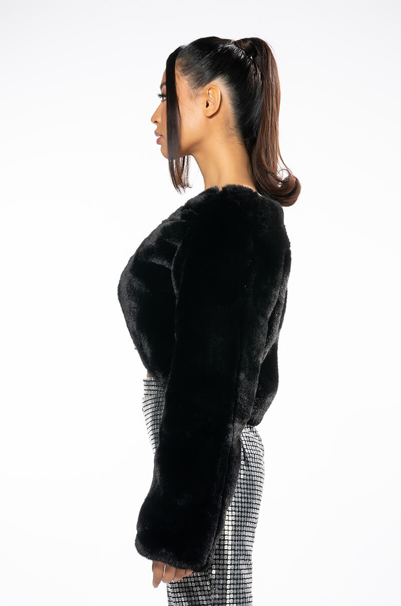 JACQUELINE CROPPED FAUX FUR