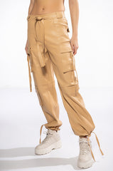 JAZZ FAUX LEATHER JOGGER