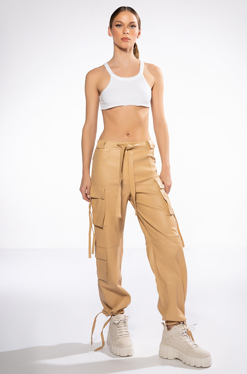 JAZZ FAUX LEATHER JOGGER
