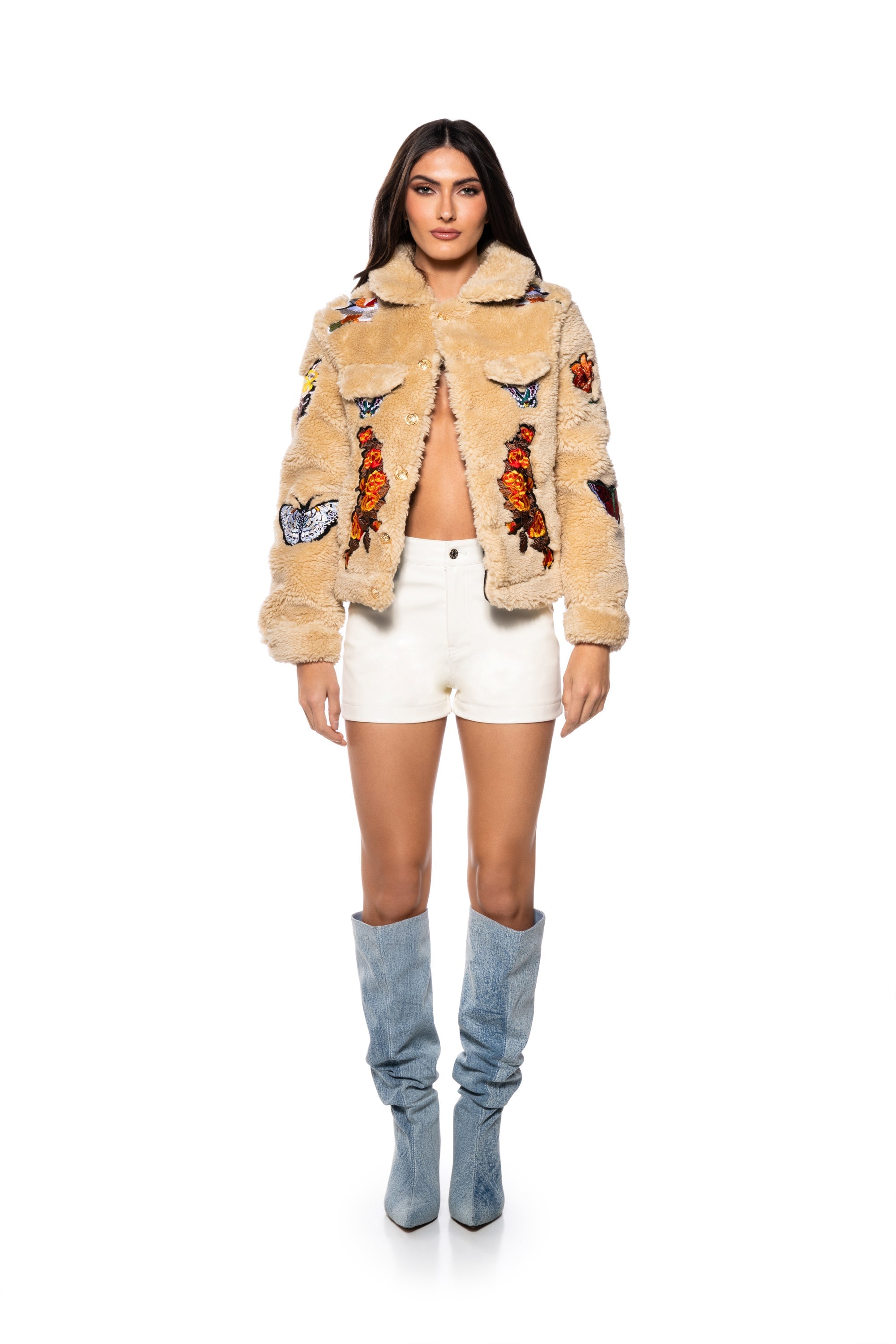 JESUIS FURRY BOMBER JACKET