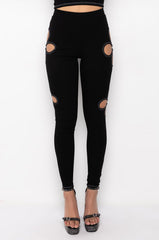 KYLIE CUT OUT RIBBED LEGGING