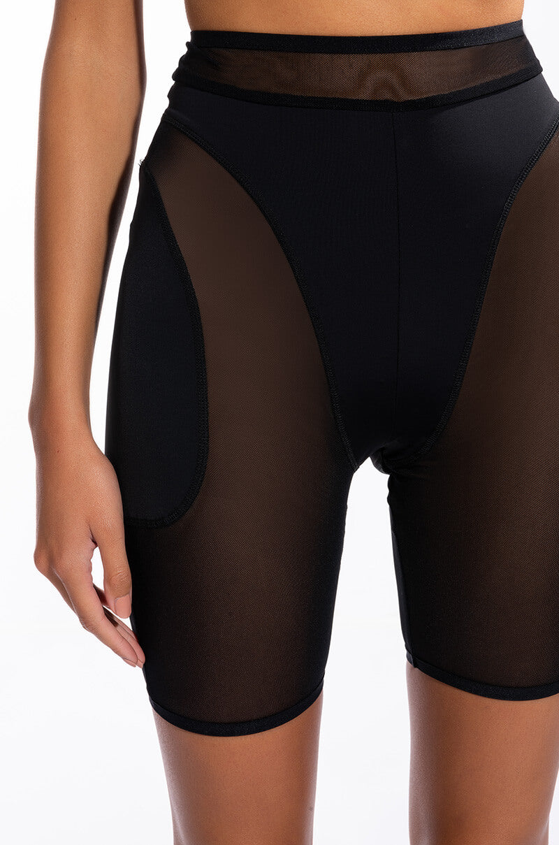 LET YOU WONDER MESH BIKER SHORT