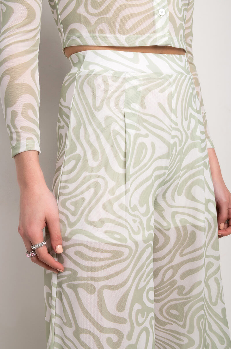 LETS GROOVE MESH WIDE LEG PANT