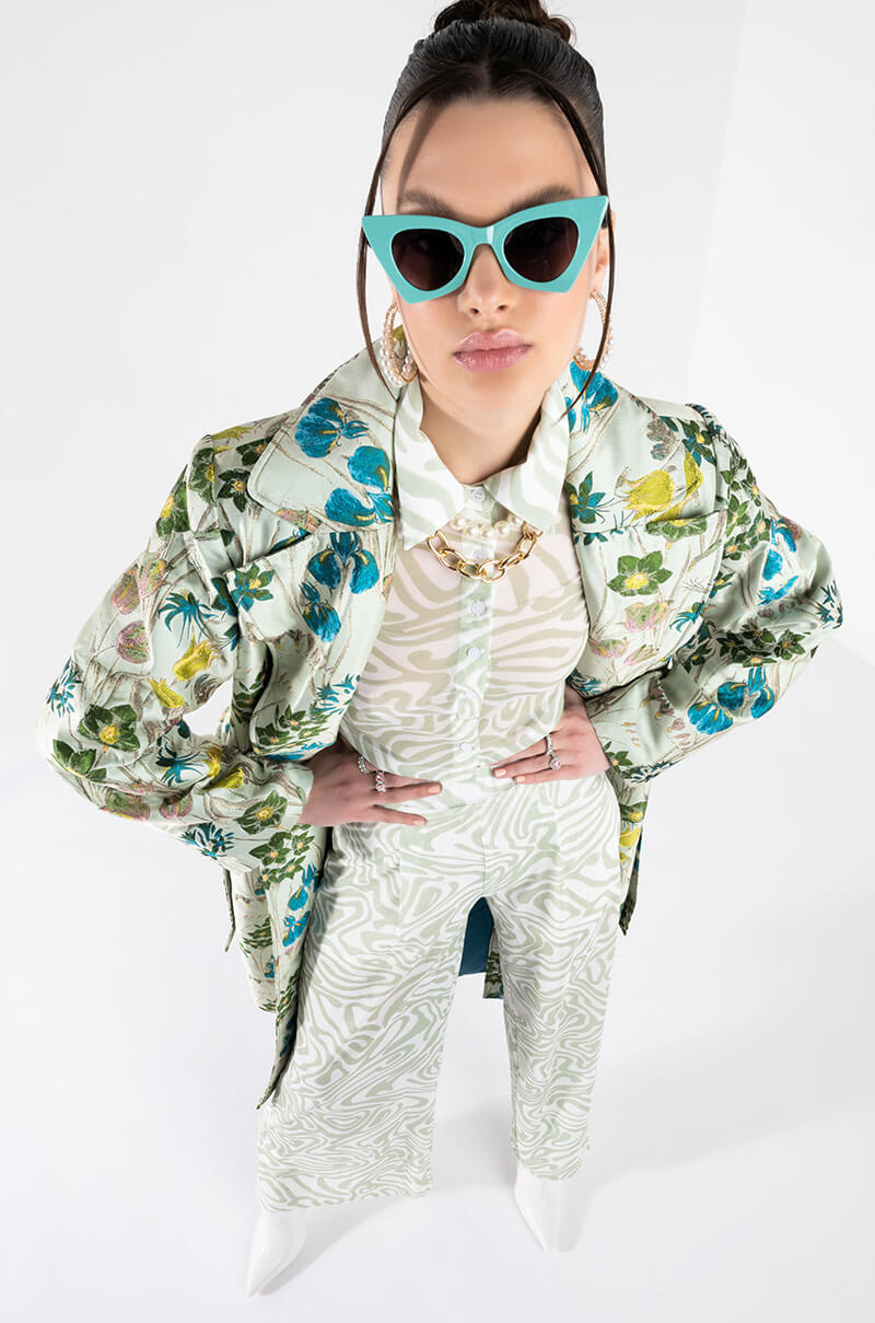 LETS GROOVE MESH WIDE LEG PANT