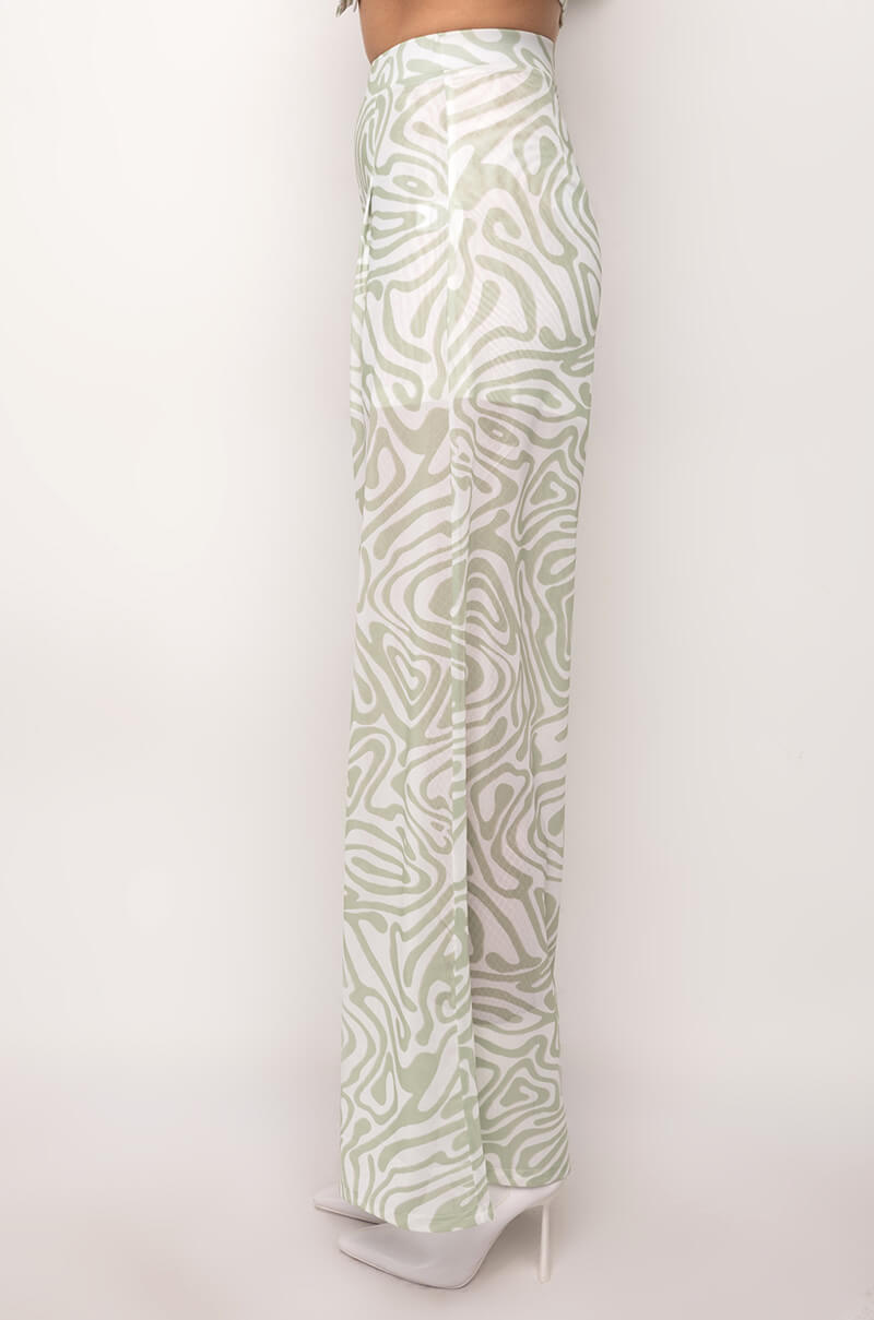LETS GROOVE MESH WIDE LEG PANT
