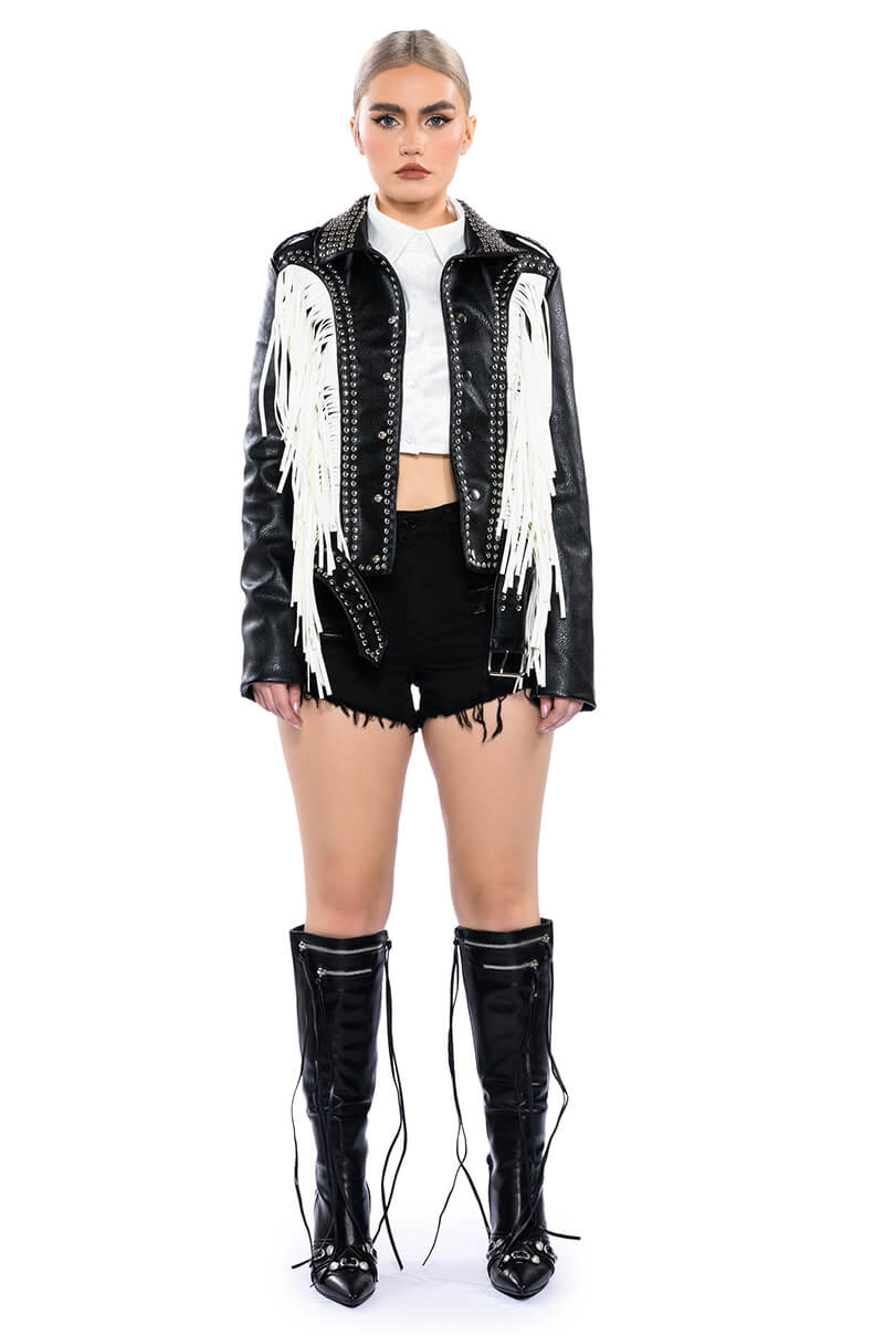 LOLLA FRINGE MOTO JACKET