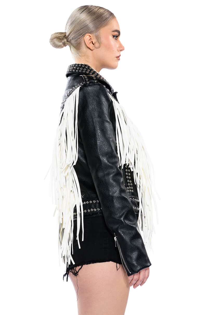 LOLLA FRINGE MOTO JACKET