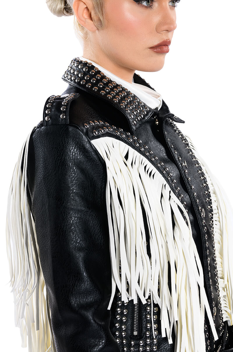 LOLLA FRINGE MOTO JACKET