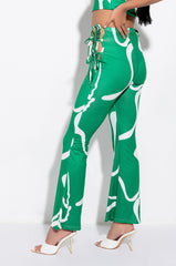 LOVELY TIE DETAIL FLARED LEGGING