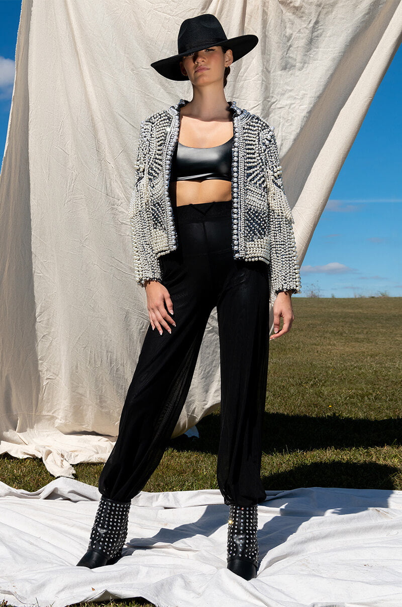 LUXE ALL OVER PEARL ALIX JACKET