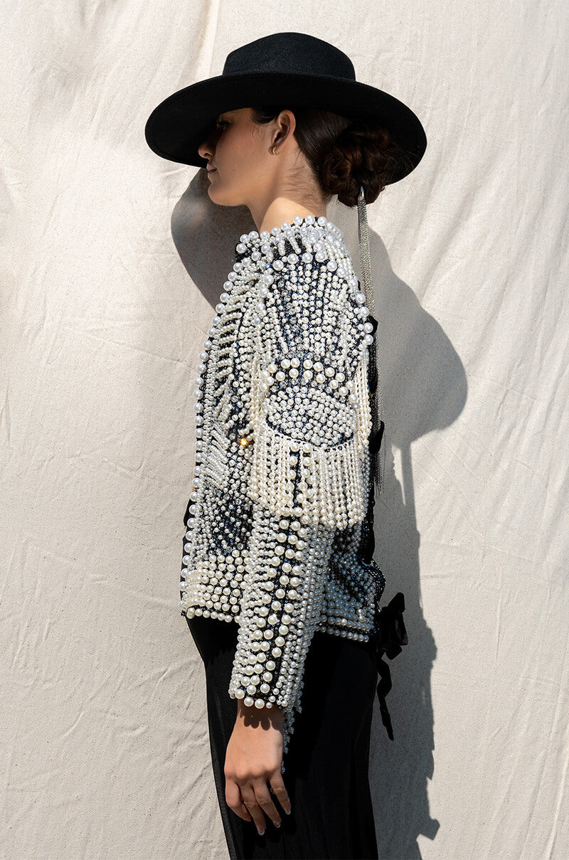 LUXE ALL OVER PEARL ALIX JACKET