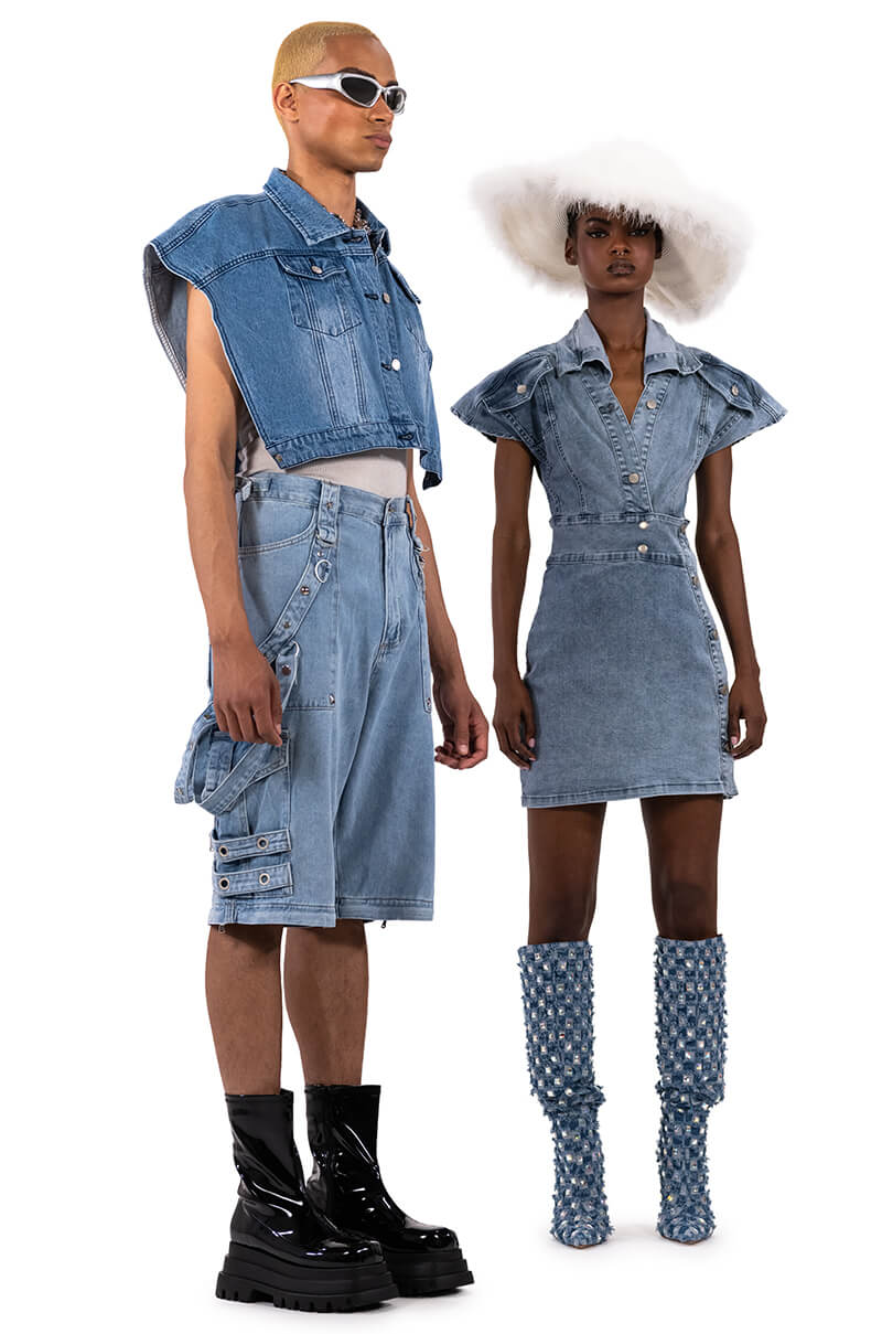 MAKE A MOVE EXTRA WIDE BAGGY CARGO JEANS