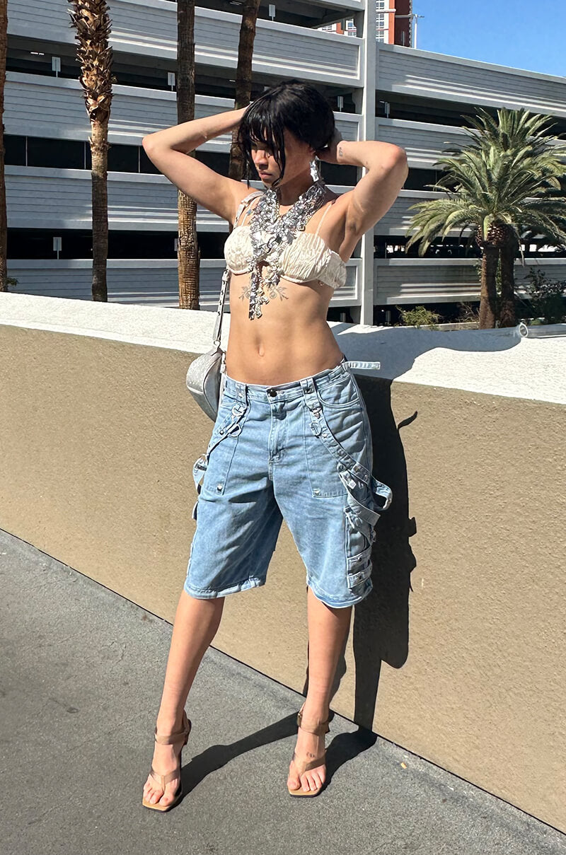 MAKE A MOVE EXTRA WIDE BAGGY CARGO JEANS