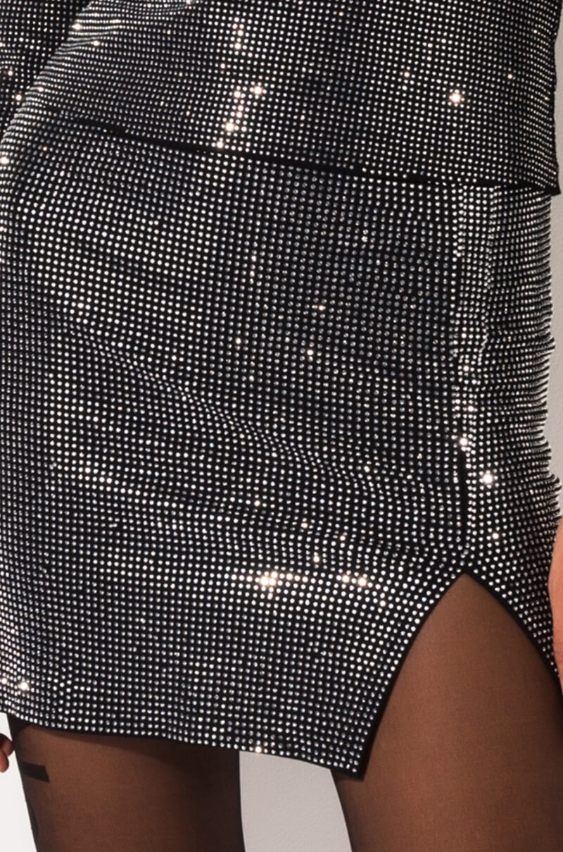 SEXY RHINESTONE MINI SKIRT