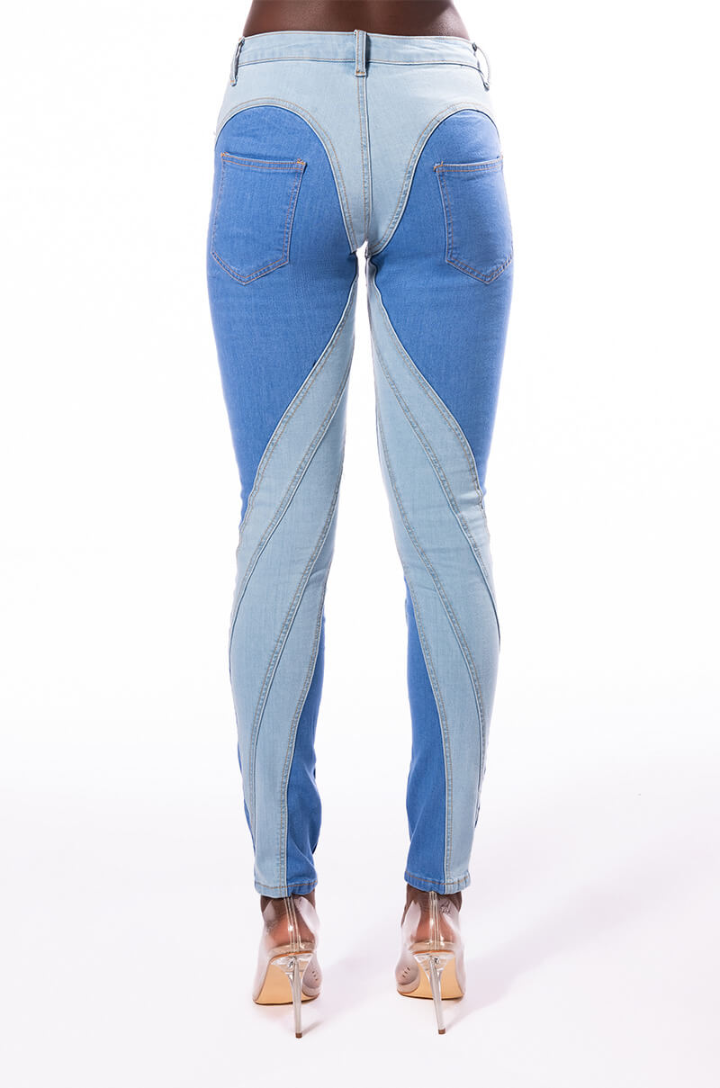 MAKE YOUR MOVE LOW RISE SKINNY JEANS
