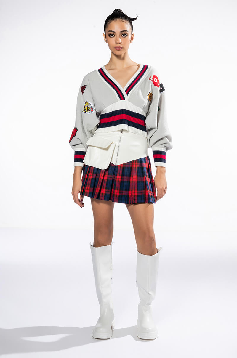 MIX IT ALL PLEATED MINI SKIRT