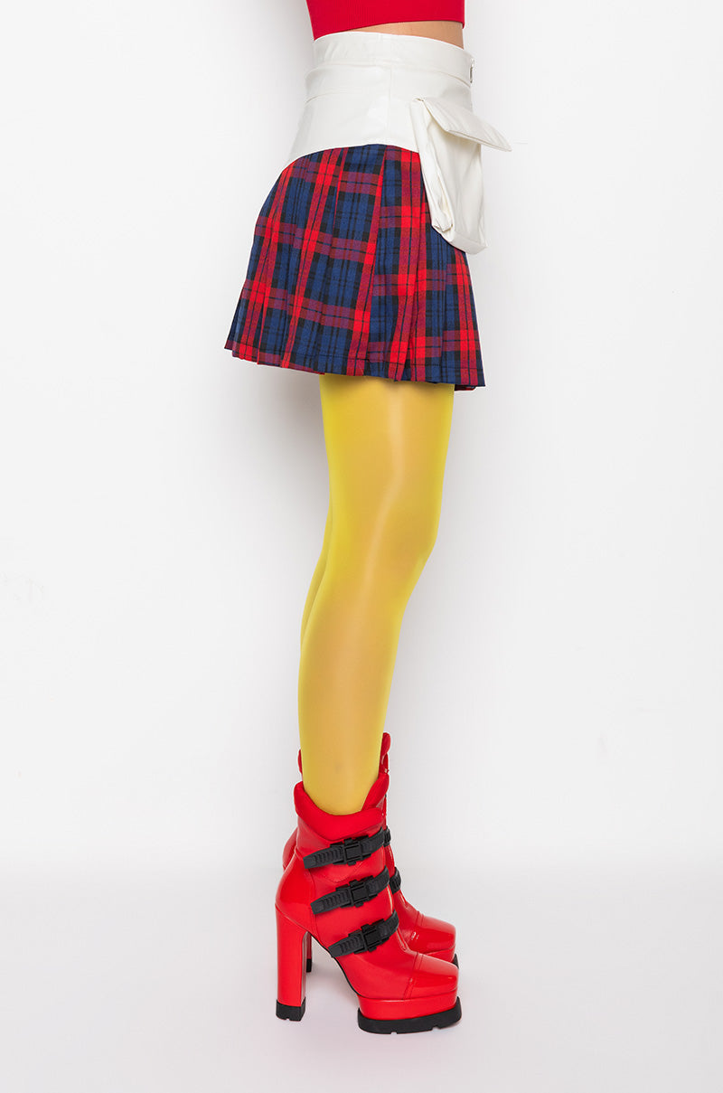 MIX IT ALL PLEATED MINI SKIRT