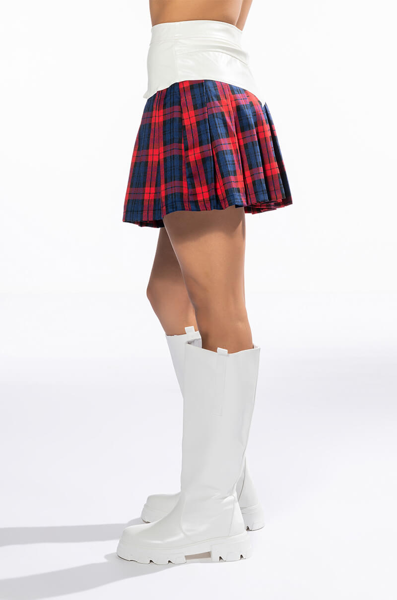 MIX IT ALL PLEATED MINI SKIRT