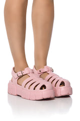 MUMU FLATFORM CLOG IN PINK