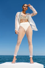 MUST BE LOVE ON RHINESTONE STUDDED LAPEL