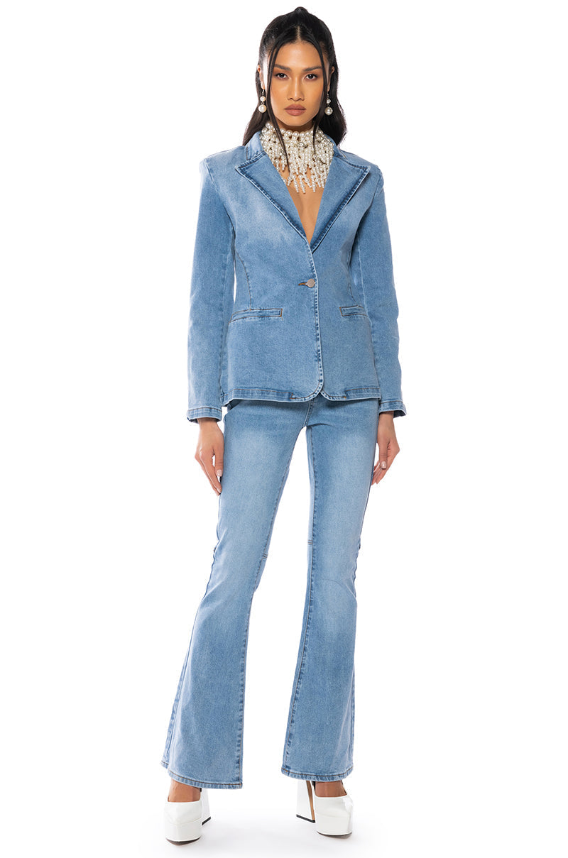 MY BUSINESS DENIM BLAZER